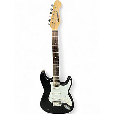 Used Memphis Stratocaster Black Solid Body Electric Guitar