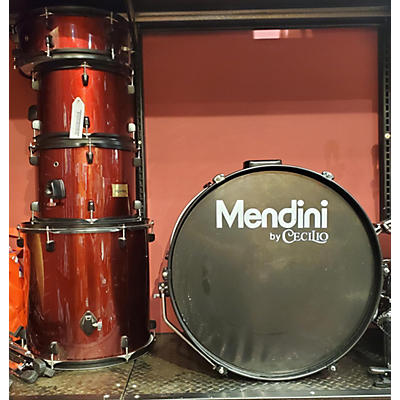 Used Mendini 5 piece Drum Set Wine Red Drum Kit