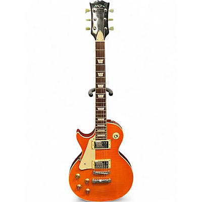 Used Michael Dolsey LPMD Trans Orange Solid Body Electric Guitar