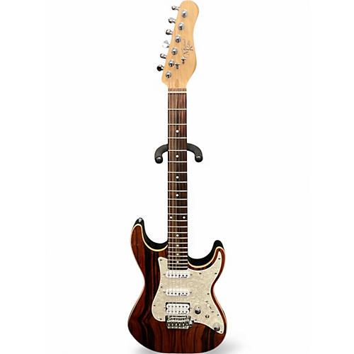 Used Michael Kelly 1965 Custom Collection Double Cut Striped Ebony Solid Body Electric Guitar Striped Ebony