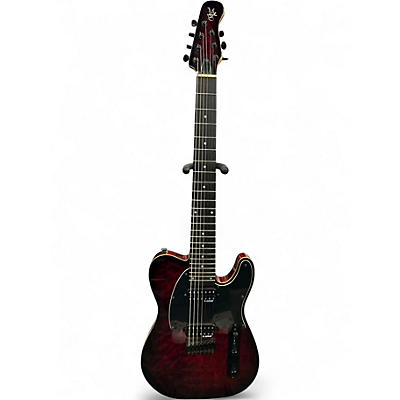 Used Michael Kelly 507X 7-String Crimson Red Trans Solid Body Electric Guitar