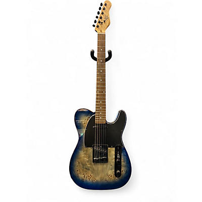 Used Michael Kelly Burl 50 Ultra Blue Burl Solid Body Electric Guitar
