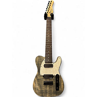 Used Michael Kelly CC 53 8 String Limited Custom Edition Hint Black Flamer Maple Solid Body Electric Guitar