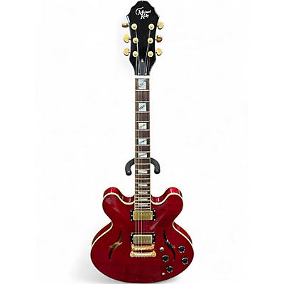 Used Michael Kelly Deuce Crimson Red Trans Hollow Body Electric Guitar