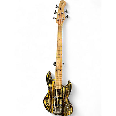 Used Michael Kelly ELEMENT 5 OP Black and Yellow Electric Bass Guitar