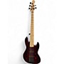 Used Michael Kelly Element 5 Open Pore Trans Red Electric Bass Guitar Open Pore Trans Red