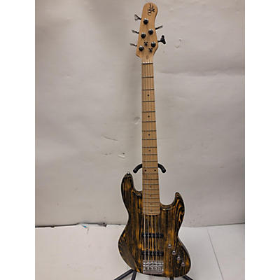 Michael Kelly Used Michael Kelly OLMAN 5 Black And Yellow Electric Bass Guitar