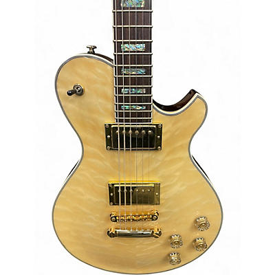 Used Michael Kelly Patriot Select Quilt Top Natural Solid Body Electric Guitar