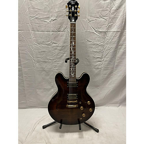 Michael Kelly Used Michael Kelly Phoenix Tiger Eye Brown Hollow Body Electric Guitar Tiger Eye Brown