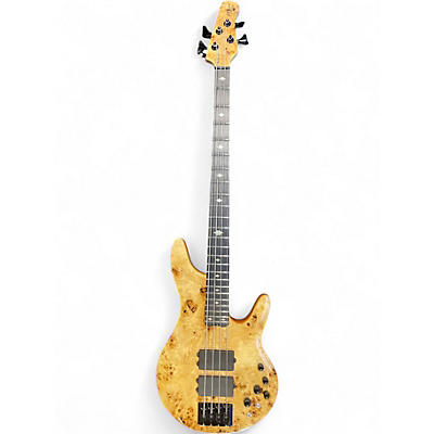 Used Michael Kelly Pinnacle 4 NATURAL POPLAR BURL Electric Bass Guitar