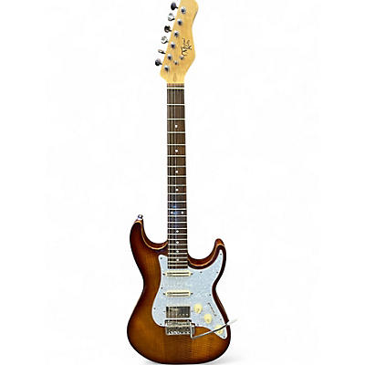 Used Michael Kelly STRAT STYLE FLAME TOP 2 Tone Sunburst Solid Body Electric Guitar
