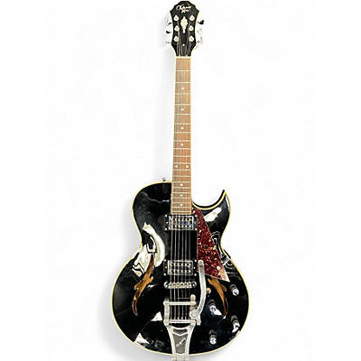 Used Michael Kelly Vibe Semi-Hollow Body Black Hollow Body Electric Guitar