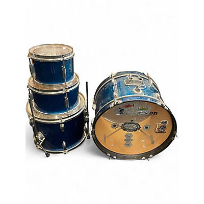 Used Miscellaneous 4 Piece Poplar Wood Bop Blue Drum Kit