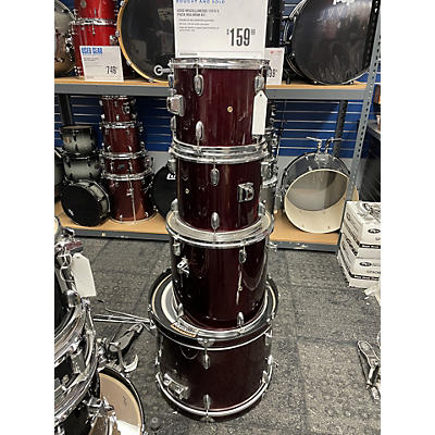 Used Miscellaneous 4 piece 5 Piece Red Drum Kit