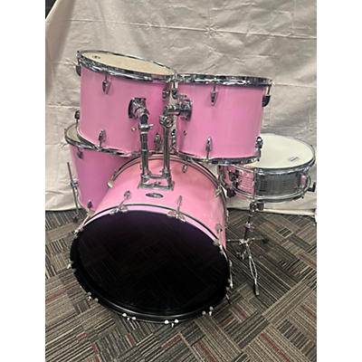 Used Miscellaneous Beginner Drum Kit Pink Shells 5 piece Miscellaneous Drum Kit