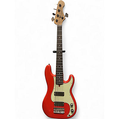 Used Miscellaneous Bluesman SS Devile 2T V Fiesta Red Electric Bass Guitar