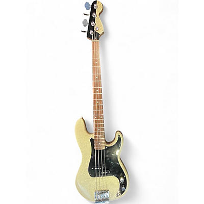 Used Miscellaneous Double Custom Cutaway P-Bass Gold Electric Bass Guitar