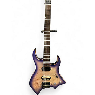 Used Miscellaneous Headless HH Purple Burl Solid Body Electric Guitar