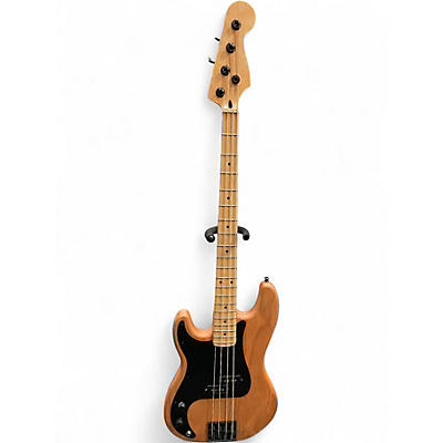 Used Miscellaneous Left-Handed Double Cut Natural Electric Bass Guitar