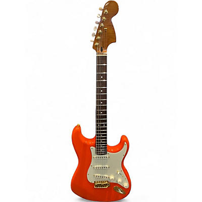 Used Miscellaneous PARTSCASTER Orange Solid Body Electric Guitar