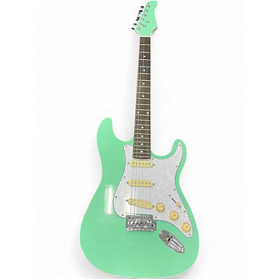 Used Miscellaneous PARTSCASTER S GREEN Solid Body Electric Guitar