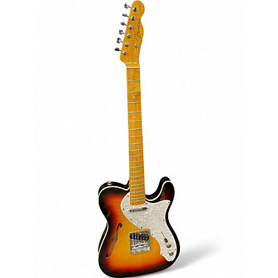 Used Miscellaneous Partscaster 3 Tone Sunburst Hollow Body Electric Guitar