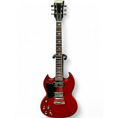 Used Miscellaneous SG STYLE LEFT HANDED ELECTRIC GUITAR  Cherry Solid Body Electric Guitar