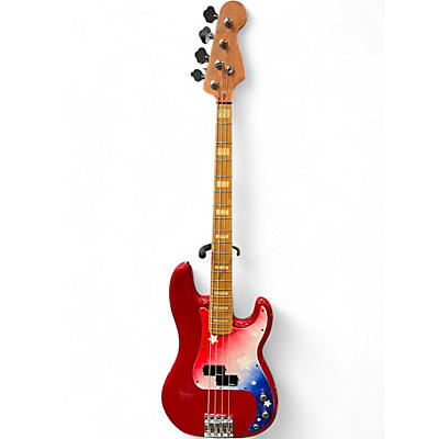 Used Miscellaneous double cut Red Electric Bass Guitar