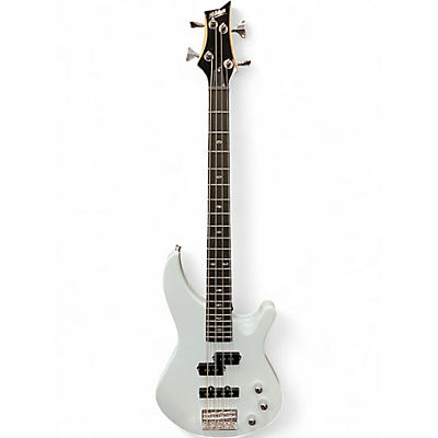 Used Mitchell MB100 Short-Scale powder blue Electric Bass Guitar