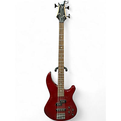 Used Mitchell MB200 Chrome Red Electric Bass Guitar