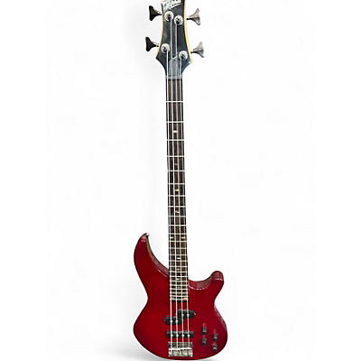 Used Mitchell MB200 Red Electric Bass Guitar