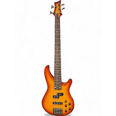 Used Mitchell MB305 5 String 2 Tone Sunburst Electric Bass Guitar