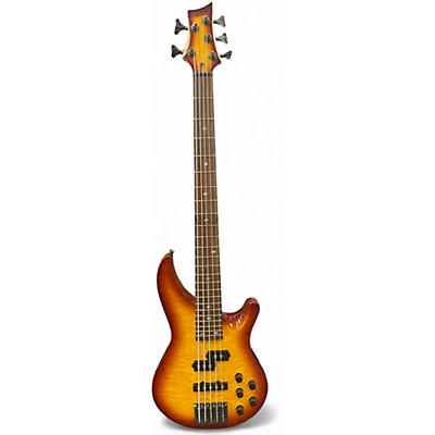 Used Mitchell MB305 5 String 2 Tone Sunburst Electric Bass Guitar