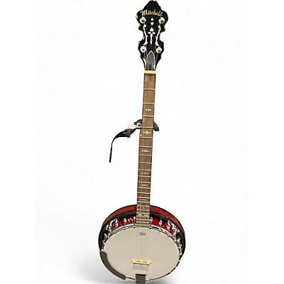 Used Mitchell MBJ200 5 String Red Banjo