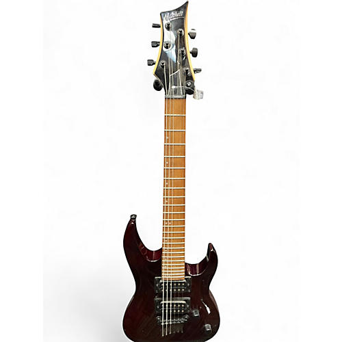 Used Mitchell MM100 Mini Wine Red Solid Body Electric Guitar Wine Red