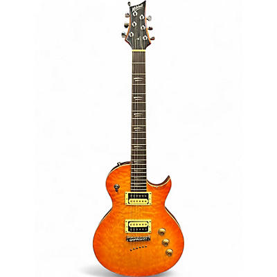 Used Mitchell MS400 Orange Solid Body Electric Guitar