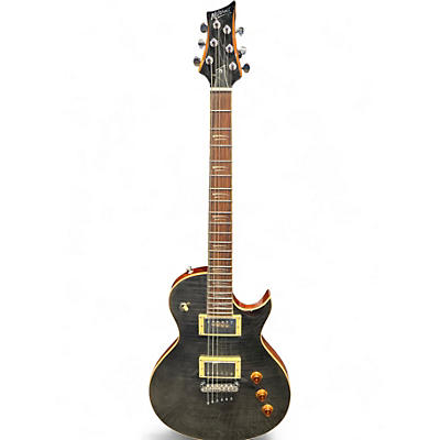 Used Mitchell MS450 Trans Black Solid Body Electric Guitar