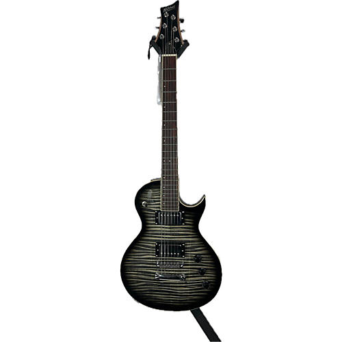 Mitchell Used Mitchell MS470 Black With Silver Pinstripes Solid Body Electric Guitar Black with Silver Pinstripes