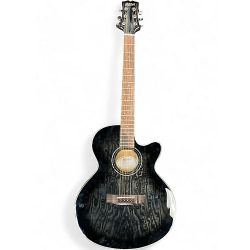 Used Mitchell MX-430QAB/MBK Black Acoustic Electric Guitar Black
