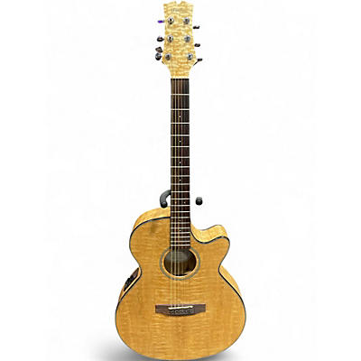 Used Mitchell MX400 Natural Quilt Acoustic Electric Guitar