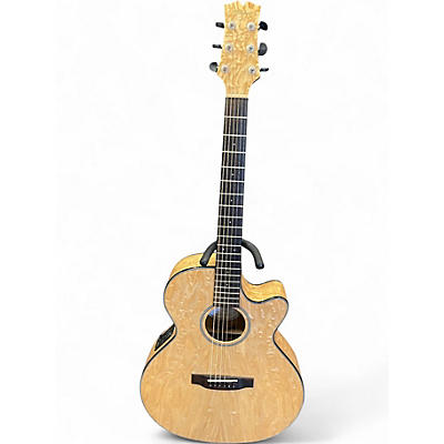 Used Mitchell MX400 QAB EXOTIC Natural Acoustic Electric Guitar