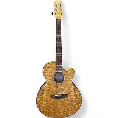 Used Mitchell MX400 Quilted Ash Burl Acoustic Electric Guitar