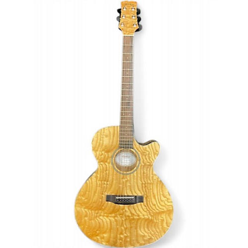 Mitchell Used Mitchell MX400 Quilted Ash Burl Natural Acoustic Electric Guitar Quilted Ash Burl Natural