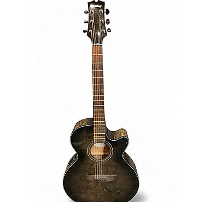 Used Mitchell MX420 QAB MBK MIDNIGHT EDGE BURST Acoustic Electric Guitar
