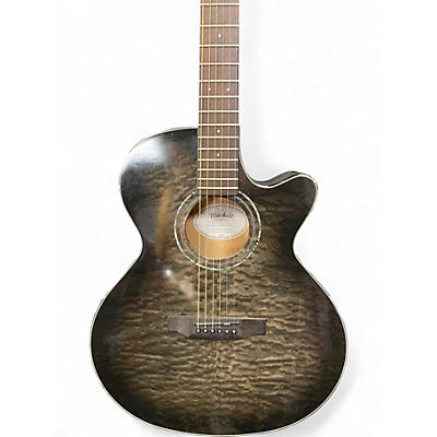 Used Mitchell MX420 Quilted Black Acoustic Electric Guitar