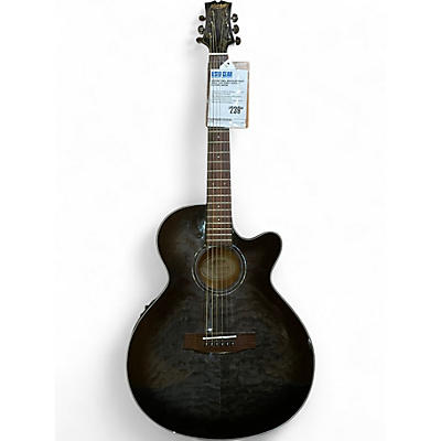 Used Mitchell MX430 MIDNIGHT BLACK EDGE BURST Acoustic Electric Guitar