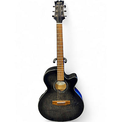Used Mitchell MX430QAB Black Acoustic Electric Guitar