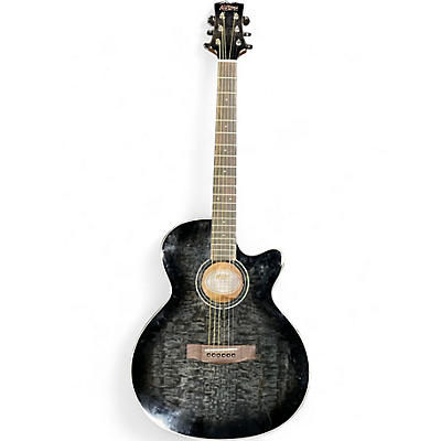 Used Mitchell MX430QAB Black Edge Burst Acoustic Electric Guitar