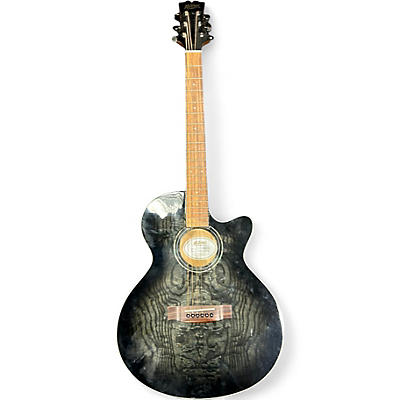 Used Mitchell MX430QAB/MBK MIDNIGHT BLACK EDGE BURST Acoustic Electric Guitar