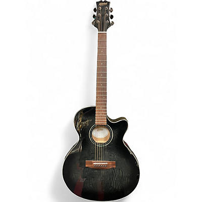 Used Mitchell MX430QAB MIDNIGHT BLACK EDGE BURST Acoustic Electric Guitar
